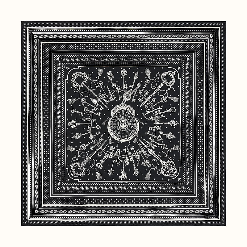 Les Cles Bandana shawl 140 | Hermès USA